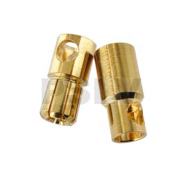 Q-C-0022  Quantum Φ6.0 mm Gold Plated Bullet Connectors Easy Solder  